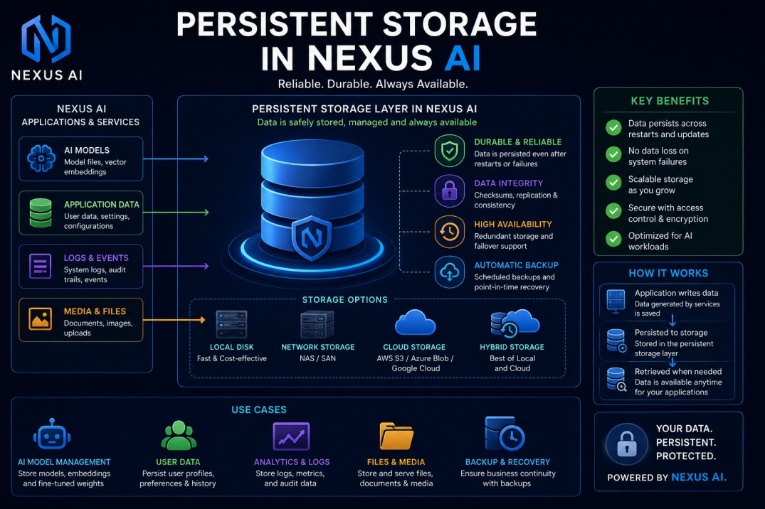 Persistent storage in NEXUS AI